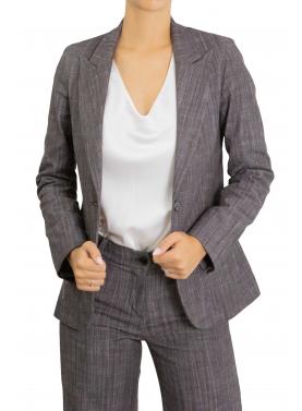 Giacca in denim con bottone "Luna"